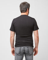 T-shirt peau à peau pour homme couleur noir vue de dos.