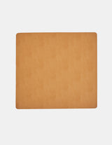 Tapis de cuir végan carré côté tan.